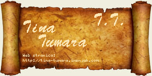 Tina Tumara vizit kartica